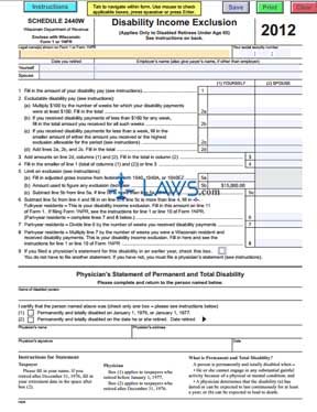 Form Schedule 2440W Disability Income Exclusion and Instructions