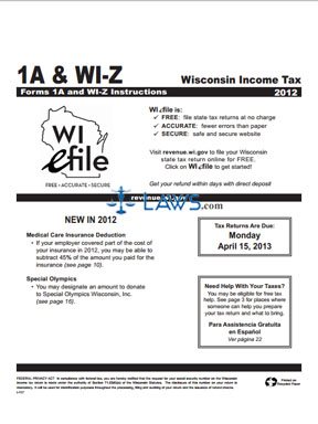 Forms 1A and WI-Z Instructions