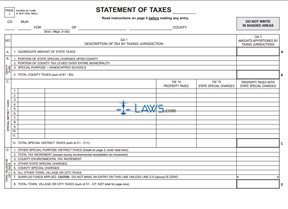 Form PA-5632 Statement of Taxes