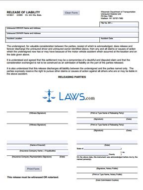 Form MV3041 Release of Liability