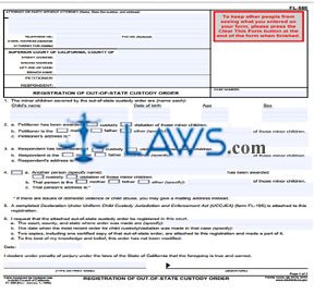 Registration of Out-of-State Custody Order