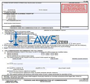 Findings and Recommendation of Commissioner (Governmental)