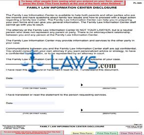 Family Law Information Center Disclosure 