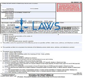 Petition for Appointment of Guardian Ad Litem - Probate
