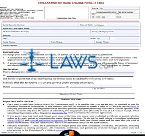 FREE Form CA 41-NC Declaration Of Name Change Form - FREE Legal Forms ...