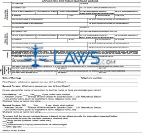 Application For Public Marriage License - Ventura County 