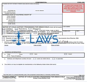 Form ICWA030 Notice of Child Custody Proceeding for Indian Child