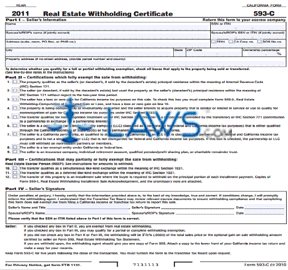 Form 593-C Real Estate Withholding Certificate
