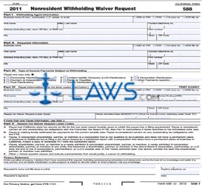 Form 588 Nonresident Withholding Waiver Request 