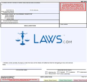 Form MC-030 Declaration - California Forms -  Laws.com