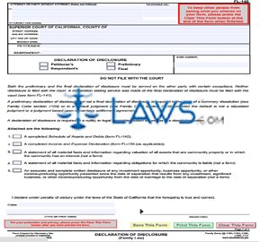 Form FL-140 Declaration of Disclosure