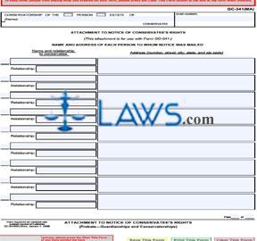 Attachment to Notice of Conservatee’s Rights