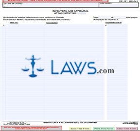Inventory and Appraisal Attachment [same as DE-161]