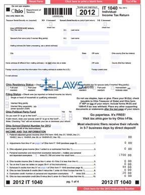 Form IT 1040 Individual Income Tax Return
