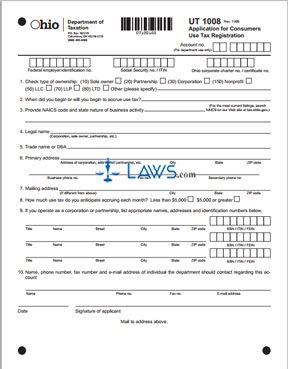 Application for Consumers Use Tax Registration 