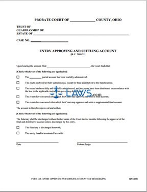 Entry Approving and Settling Account