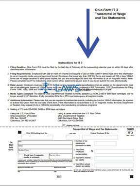 Form IT 3 Transmittal of Wage and Tax Statements