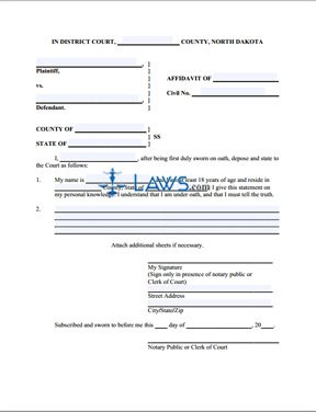 Form Additional Affidavit(s) in Support of Request