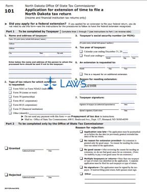 Form 101 Application for Extension 