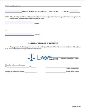 Satisfaction of Judgment