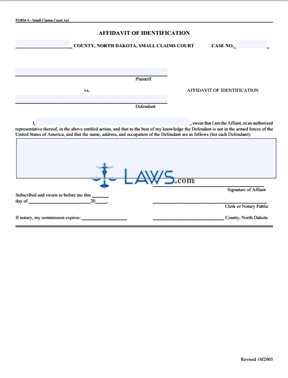 Affidavit of Identification of Judgment Debtor
