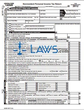 Form 140NR Nonresident Personal Income Tax Return Booklet