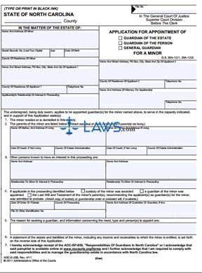 Form AOC-E-208 Application for Appointment (For a Minor)