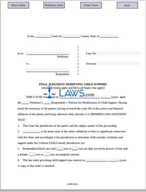 Form 7- Final Judgment Modifying Child Support