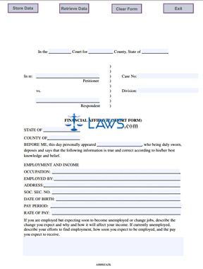 Form 5- Financial Affidavit
