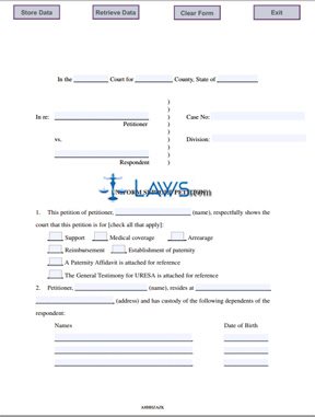 Form 1- Uniform Support Petition
