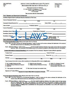 Applying for DROP Distribution - Death During DROP Participation