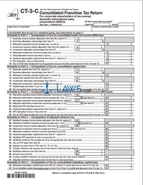Form CT-3-C Consolidated Franchise Tax Return