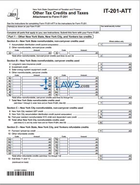 Form IT-201-ATT Other Taxes and Tax Credit 