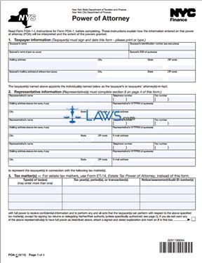 Form POA-1 Power of Attorney 