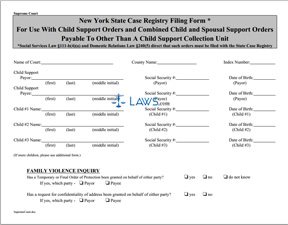 Form NYS Case Registry Filing Form 