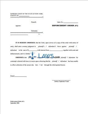 Enforcement Order #1