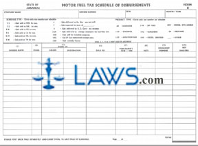 Tax Schedule of Disbursements Form D