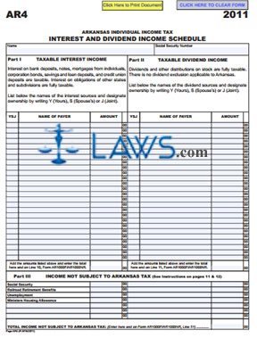 AR4 Interest and Dividends Schedule