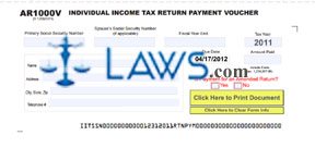 AR1000V Individual Income Tax Payment Voucher