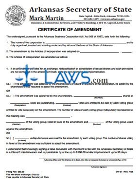 Form DN-07 Certificate of Amendment (new code - shares exchanged) (Corporation) 