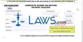 Form AR1000CRV Composite Income Tax Payment Voucher 