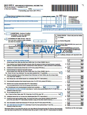 Form PIT-1 Personal Income Tax