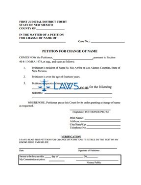 Form Name Change Packet (for Adult) 