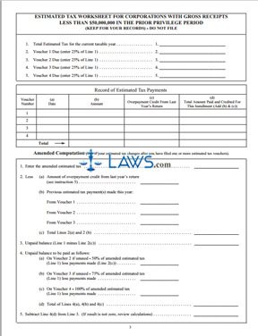 Form CBT-150 Instructions for Corporation Business Statement of Estimated Tax
