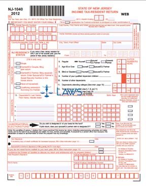 Form NJ-1040 Income Tax Resident Return