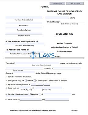Form Name Change-Adult 