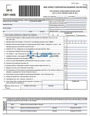 Form CBT-100S S Corporation Business Tax Return 
