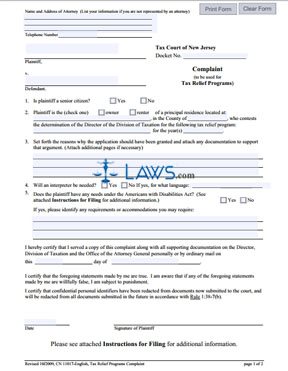 Form 11017 State Relief Programs Complaint Form 