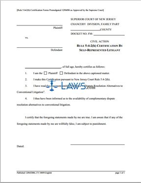 Form Notice to the Bar Regarding Divorce