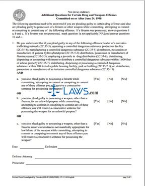 Additional Questions for Certain Drug and Weapons Offenses Committed on or After June 24, 1998